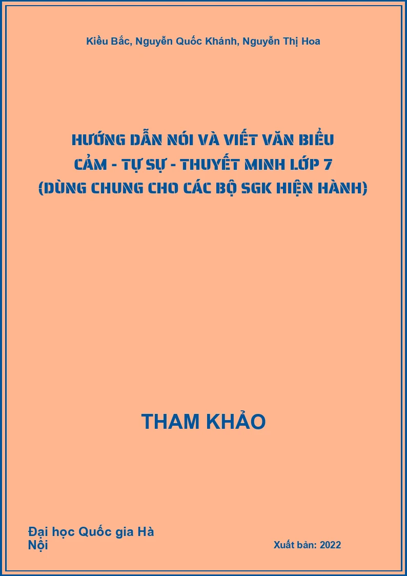 Hướng dẫn nói và viết Văn biểu cảm - tự sự - thuyết minh lớp 7 (dùng chung cho các bộ SGK hiện hành)