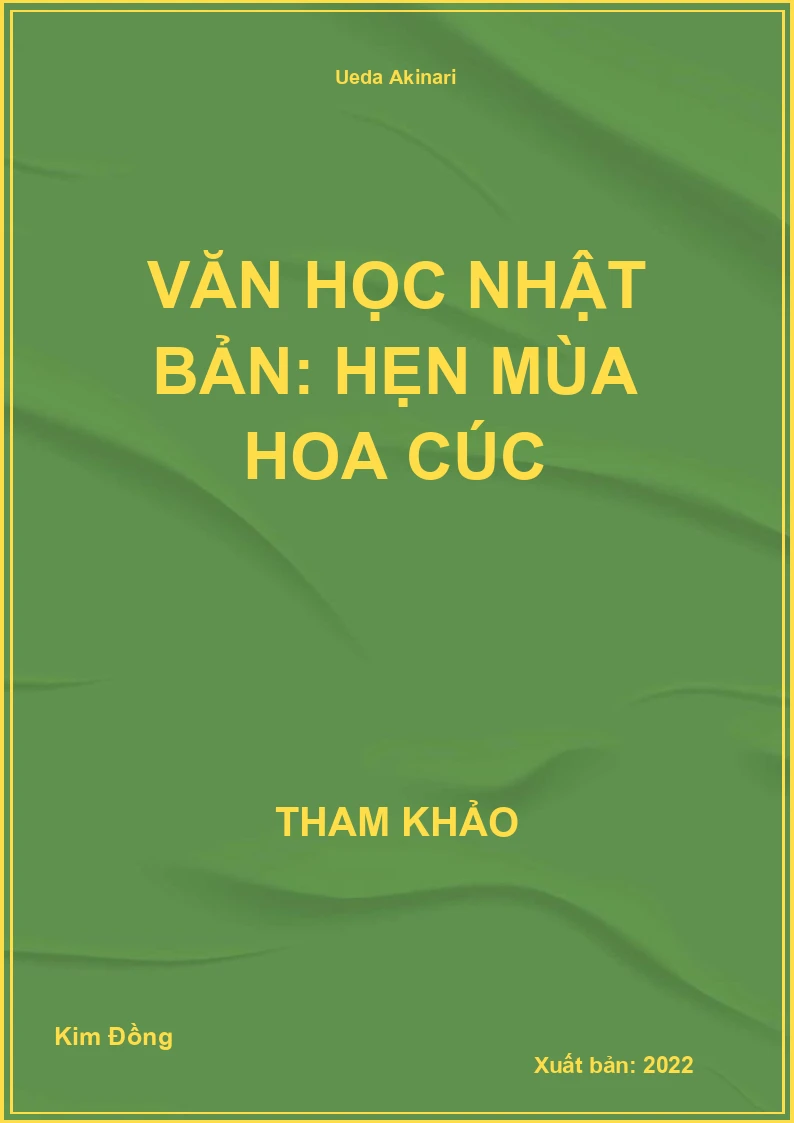 Văn học Nhật Bản: Hẹn mùa hoa cúc
