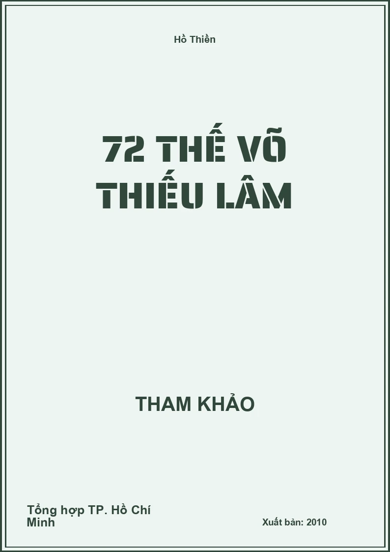 72 thế võ Thiếu Lâm