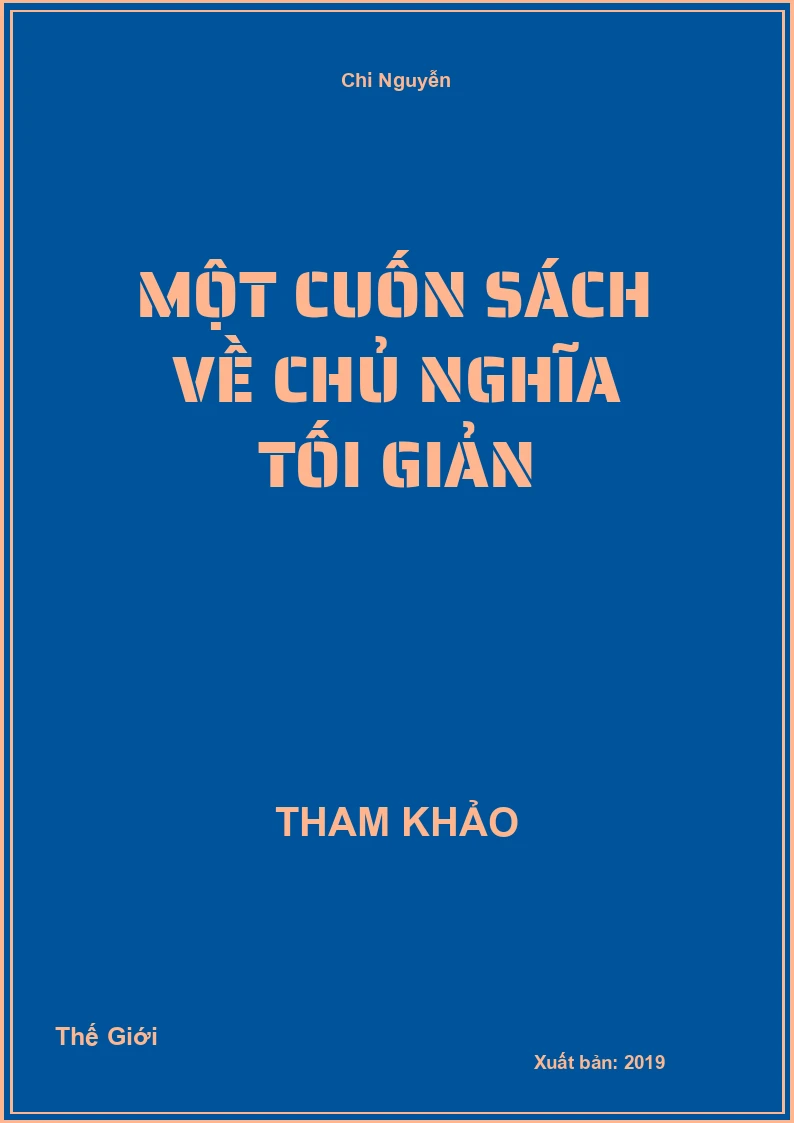 Một cuốn sách về Chủ nghĩa tối giản