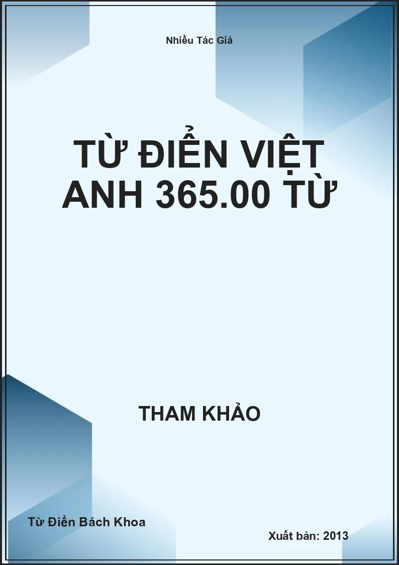Từ điển Việt Anh 365.00 từ
