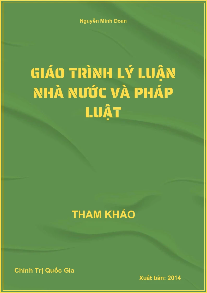Giáo trình lý luận nhà nước và pháp luật