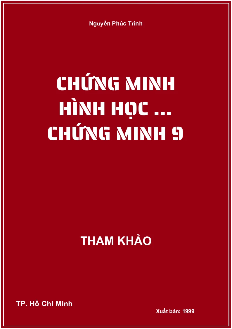 Chứng minh hình học … chứng minh 9