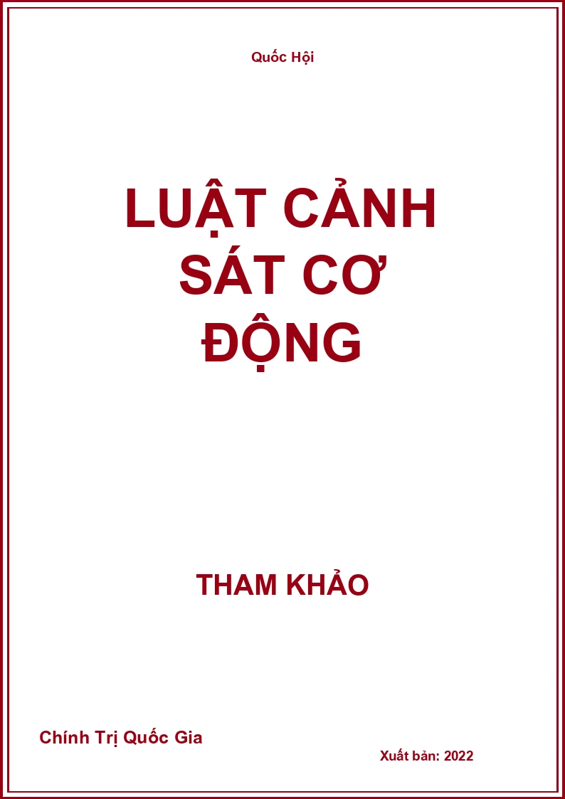 Luật Cảnh sát cơ động