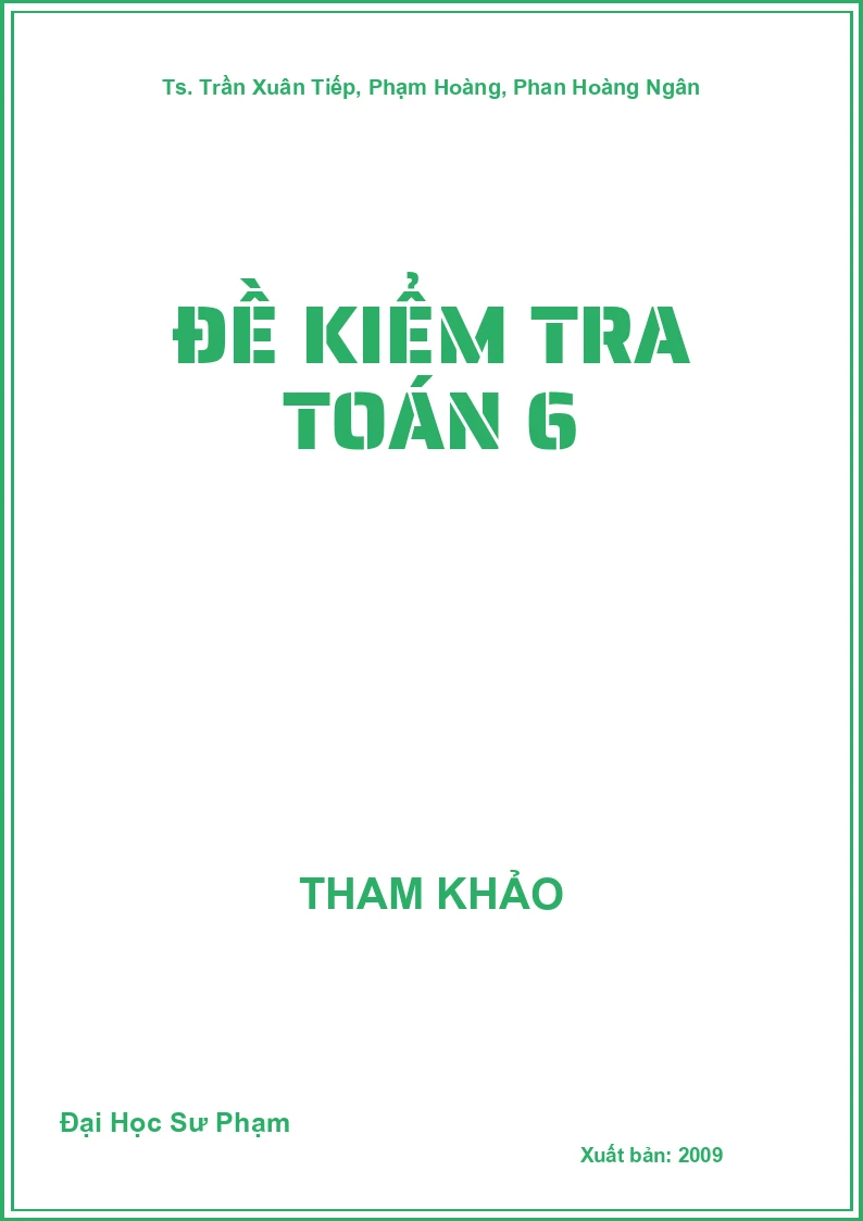 Đề kiểm tra Toán 6