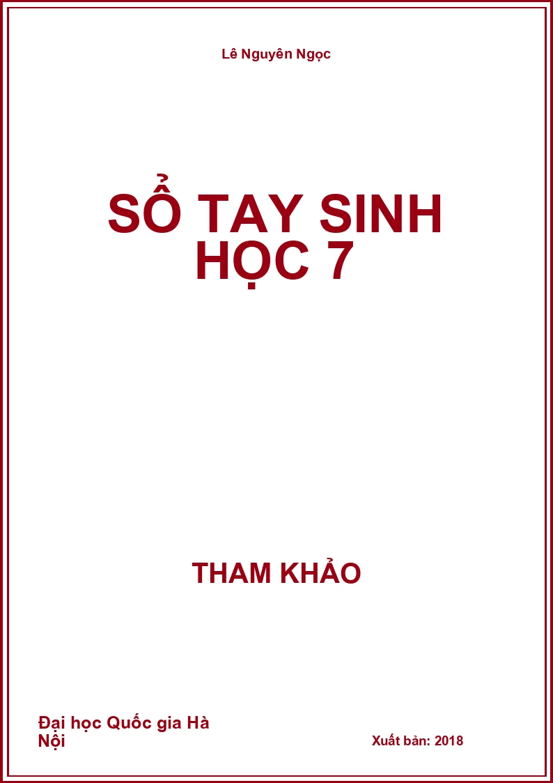 Sổ tay Sinh Học 7