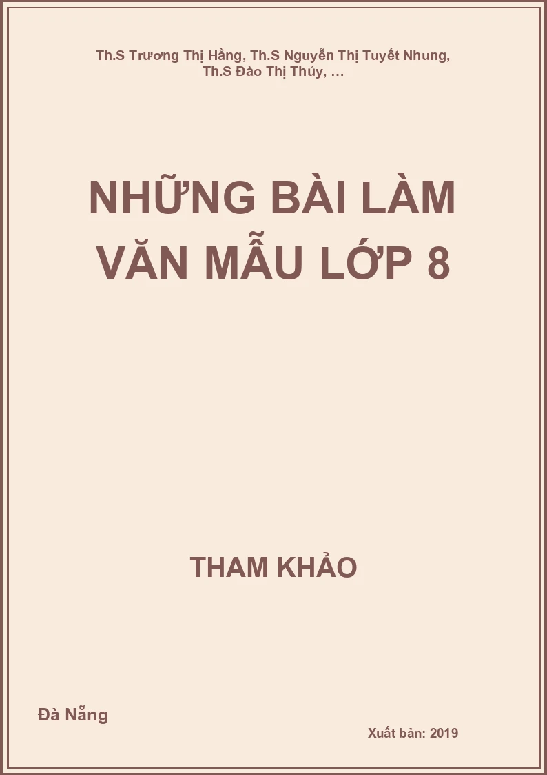 Những bài làm Văn mẫu lớp 8