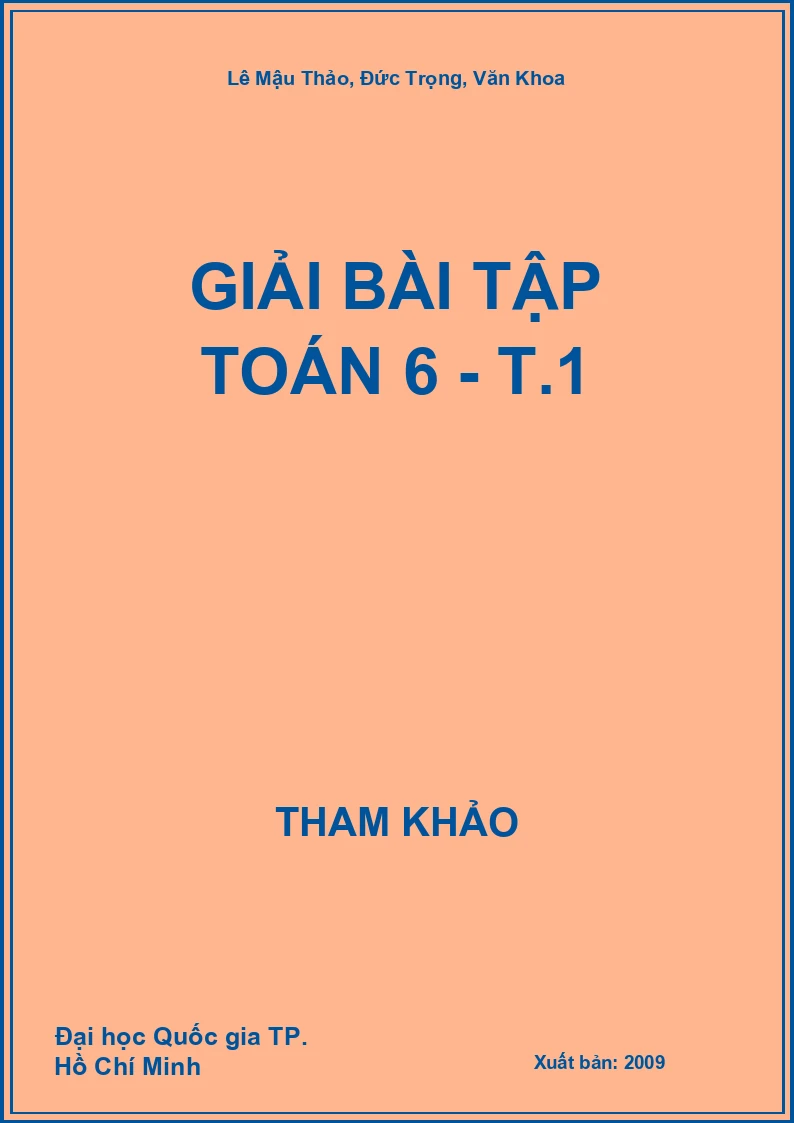 Giải bài tập Toán 6 - T.1