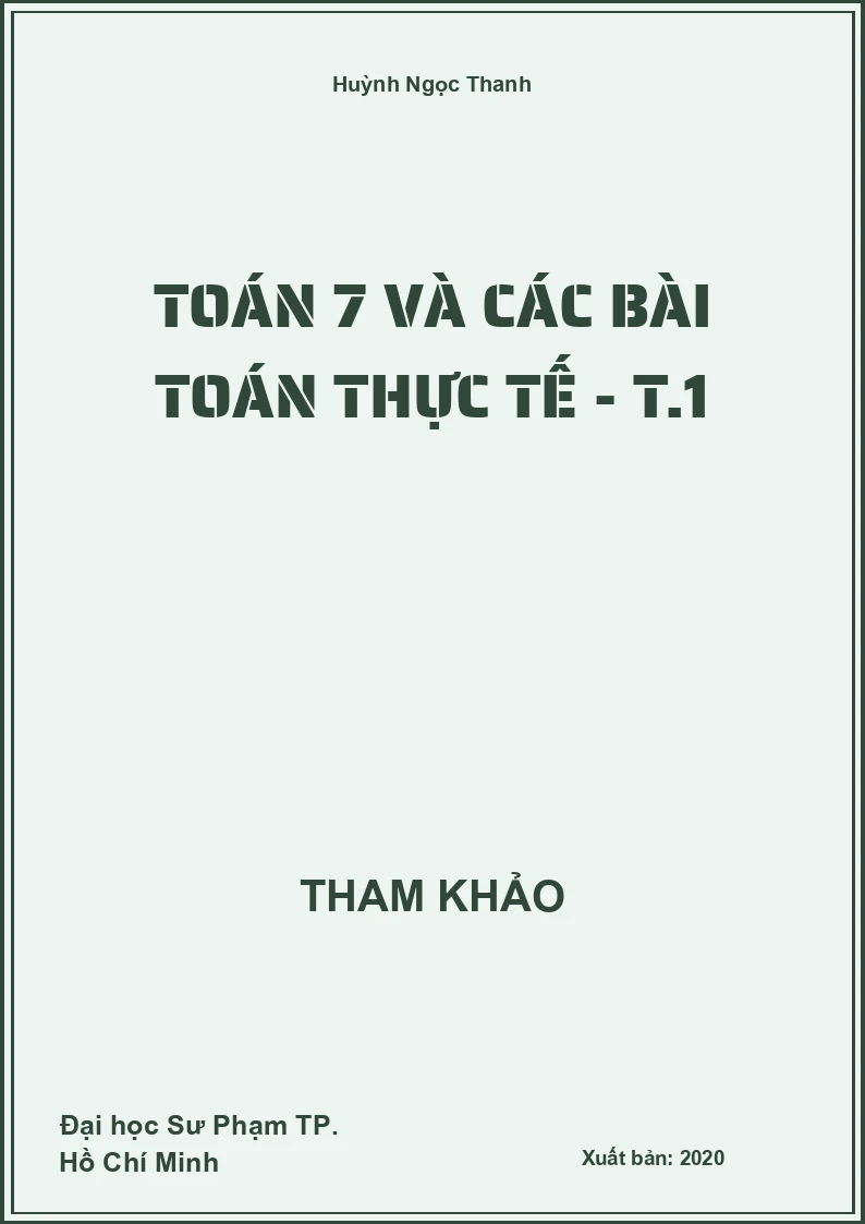 Toán 7 và các bài Toán thực tế - T.1
