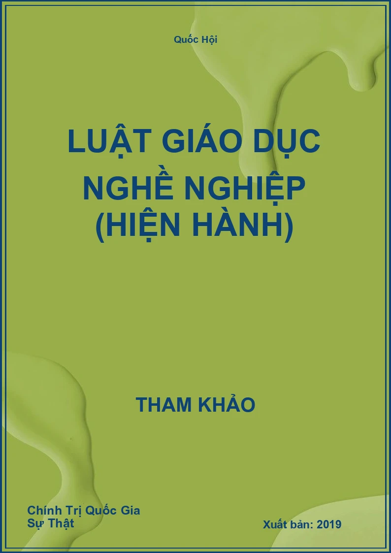 Luật giáo dục nghề nghiệp (hiện hành)
