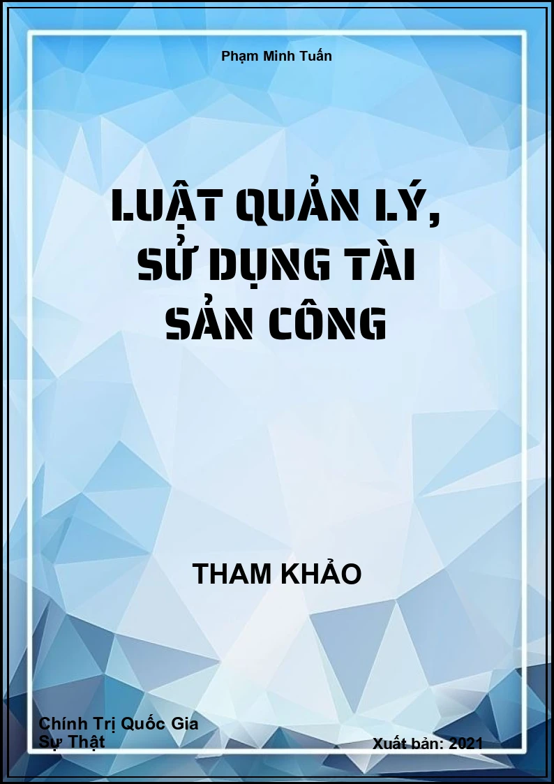 Luật quản lý, sử dụng tài sản công