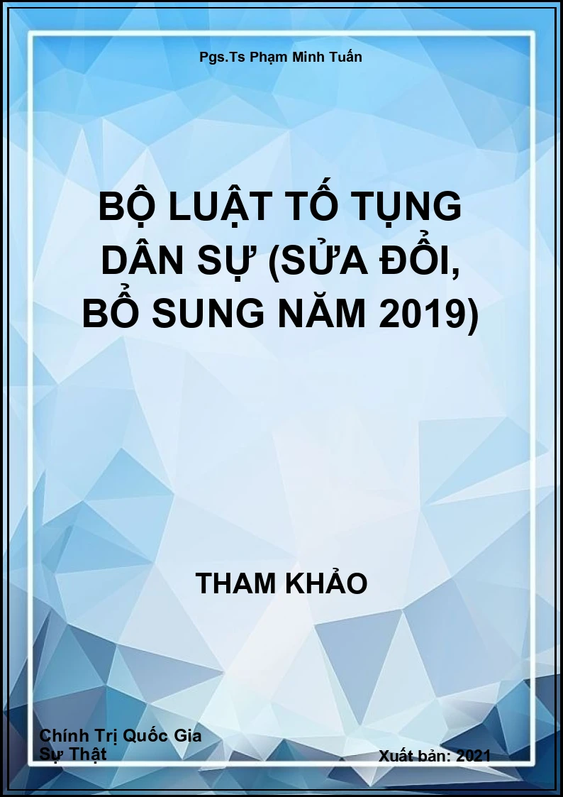 Bộ luật tố tụng dân sự (sửa đổi, bổ sung năm 2019)