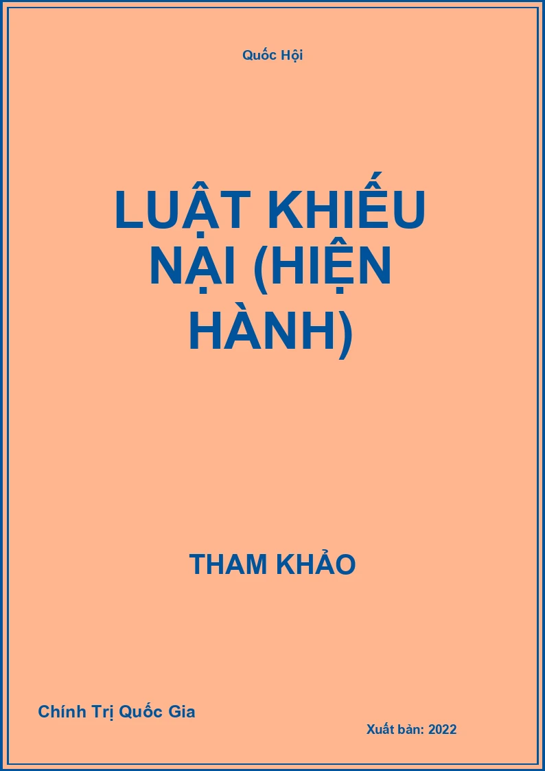 Luật Khiếu nại (Hiện hành)