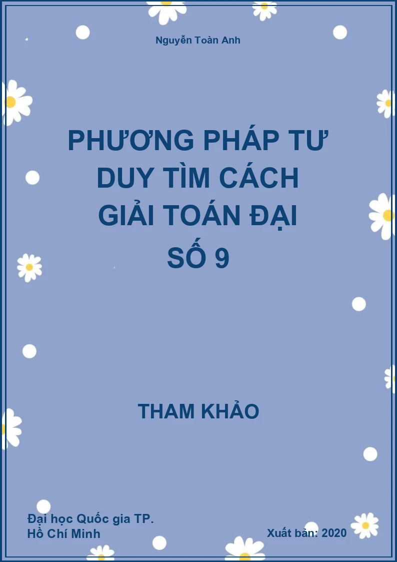 Phương pháp tư duy tìm cách giải Toán Đại Số 9