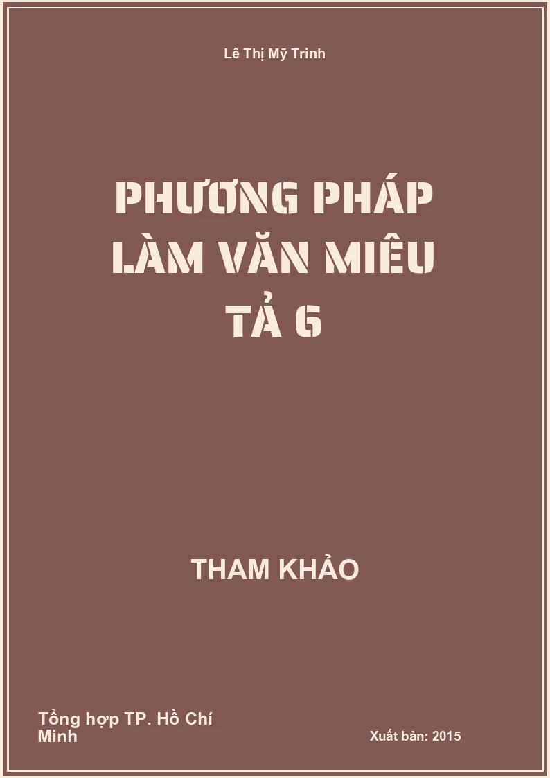 Phương pháp làm Văn miêu tả 6