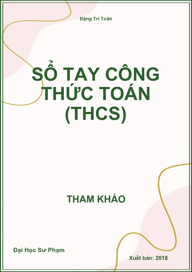 Sổ Tay Công Thức Toán (THCS)