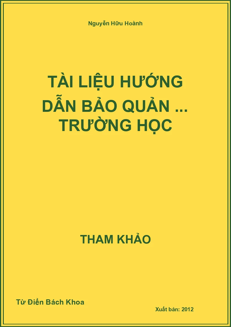 Tài liệu hướng dẫn bảo quản ... trường học