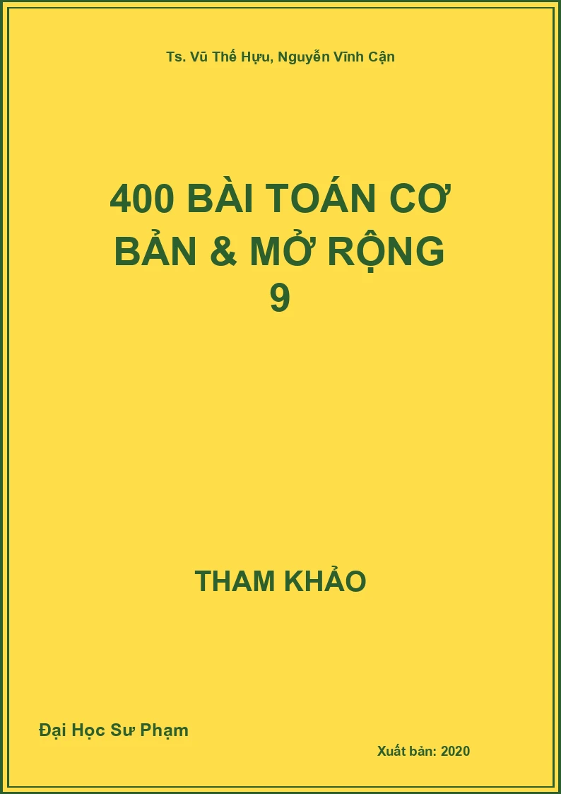 400 bài Toán cơ bản & mở rộng 9