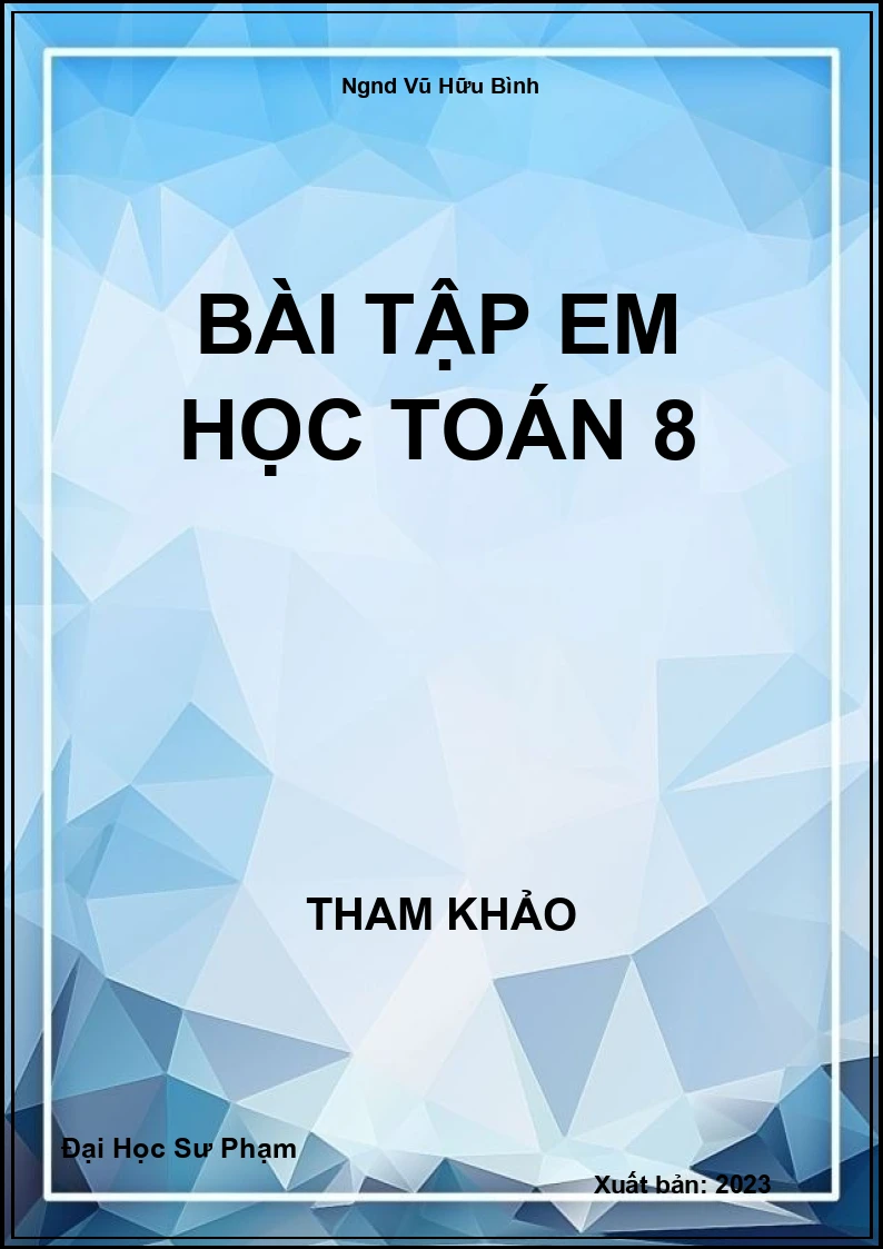 Bài tập em học Toán 8