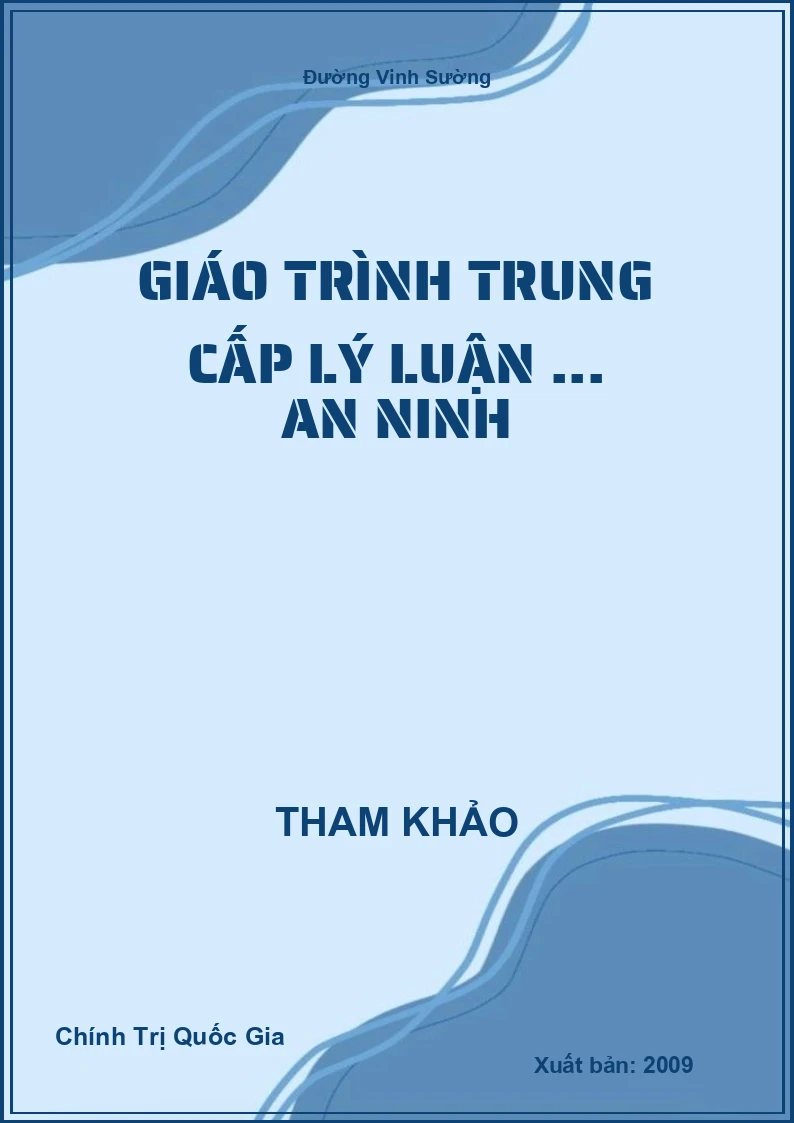 Giáo trình trung cấp lý luận ... An ninh