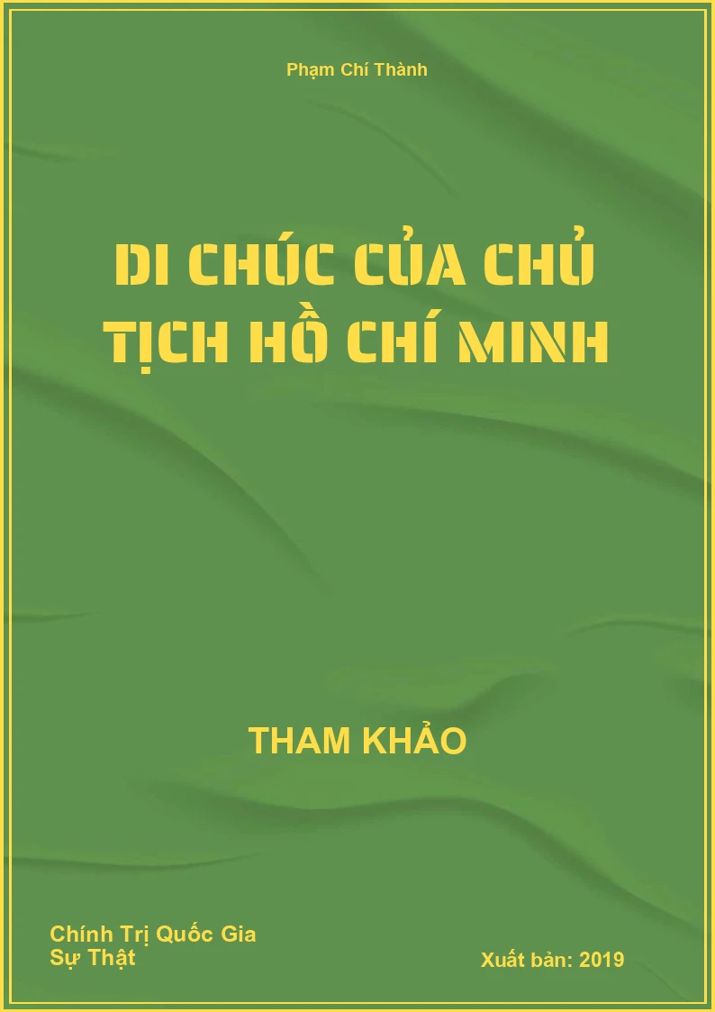 Di chúc của chủ tịch Hồ Chí Minh