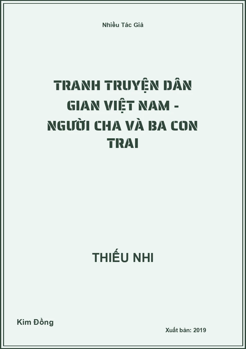 Tranh truyện dân gian Việt Nam - Người cha và ba con trai
