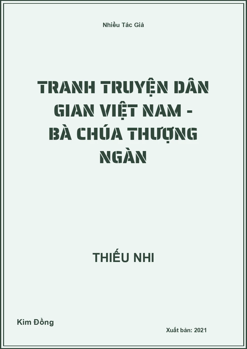 Tranh truyện dân gian Việt Nam - Bà Chúa Thượng Ngàn
