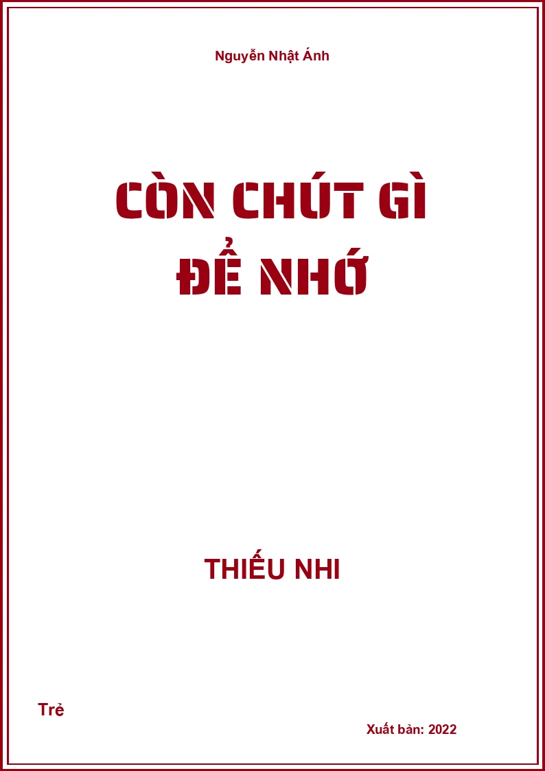 Còn chút gì để nhớ