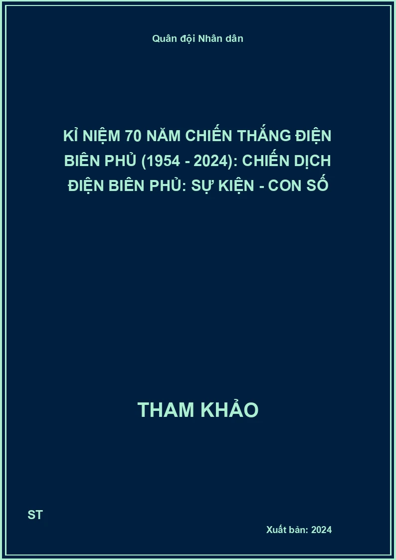 Kỉ niệm 70 năm Chiến thắng Điện Biên Phủ (1954 - 2024): Chiến dịch Điện Biên Phủ: Sự kiện - con số