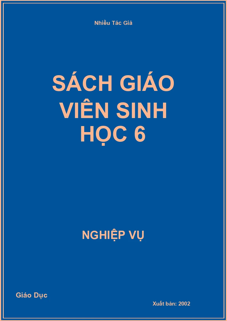 Sách Giáo Viên Sinh Học 6