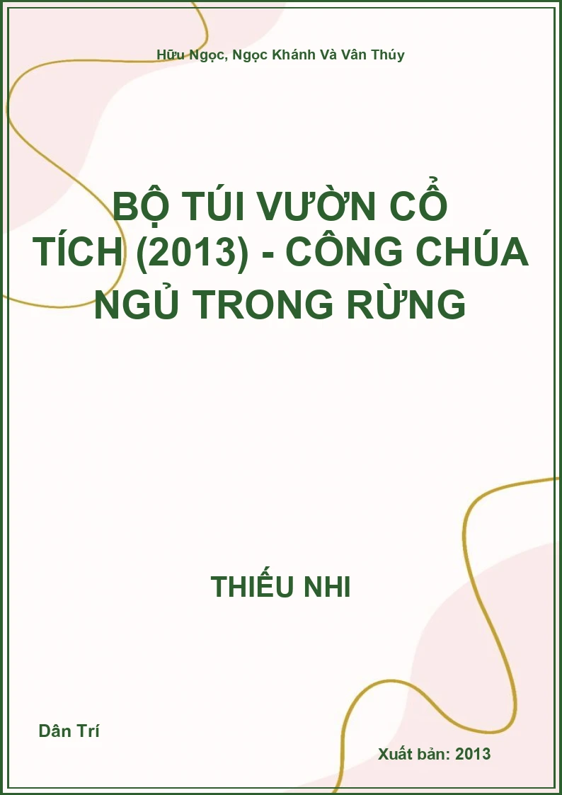 Bộ túi Vườn Cổ Tích (2013) - Công chúa ngủ trong rừng