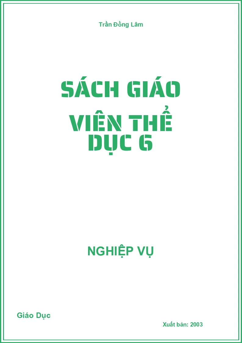 Sách Giáo Viên Thể Dục 6