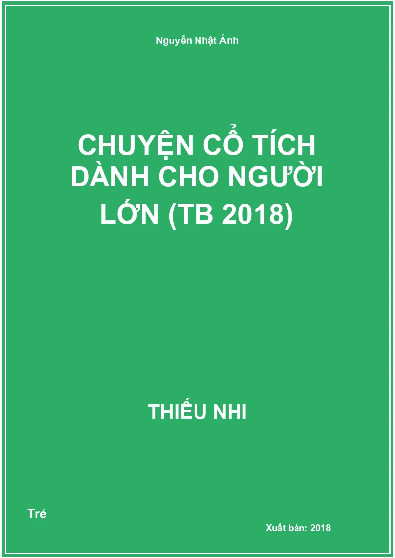 Chuyện cổ tích dành cho người lớn (TB 2018)