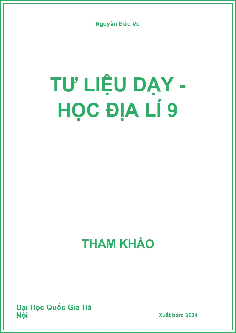 Tư liệu dạy - Học Địa Lí 9