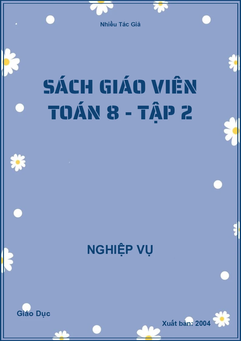 Sách Giáo Viên Toán 8 - Tập 2
