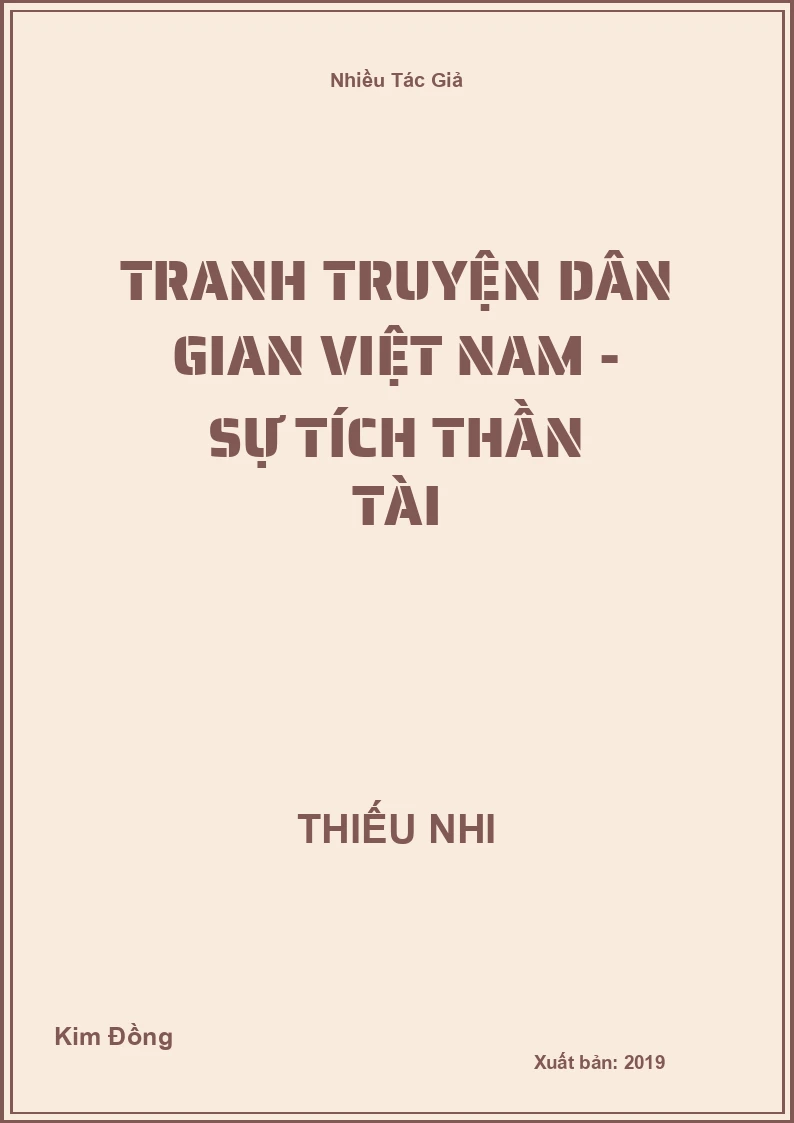 Tranh truyện dân gian Việt Nam - Sự tích Thần Tài