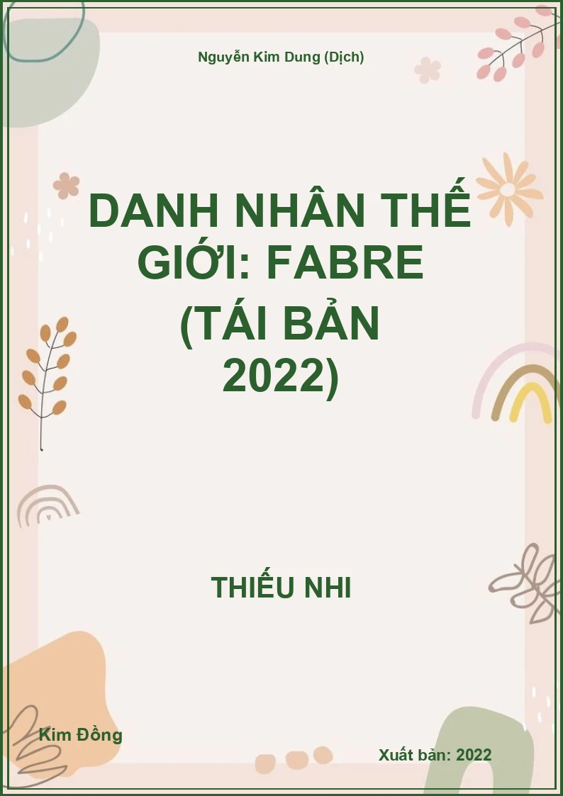 Danh nhân thế giới: Fabre (tái bản 2022)
