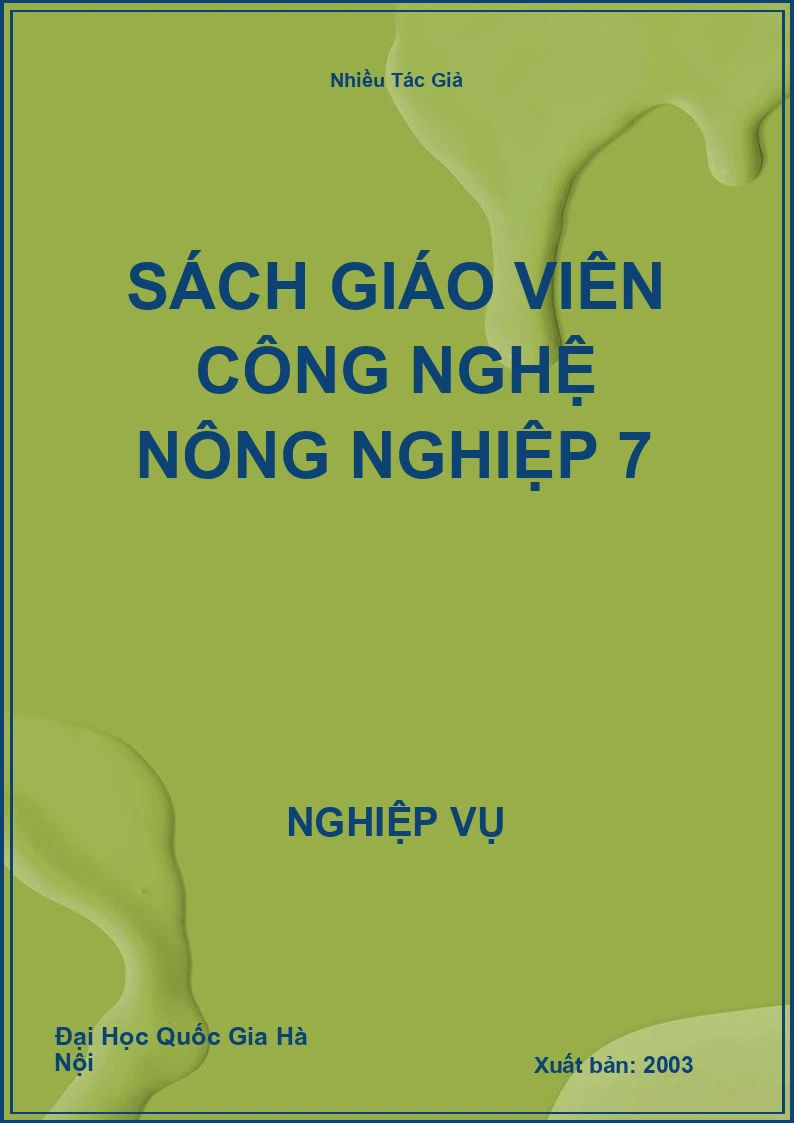 Sách Giáo Viên Công Nghệ Nông Nghiệp 7
