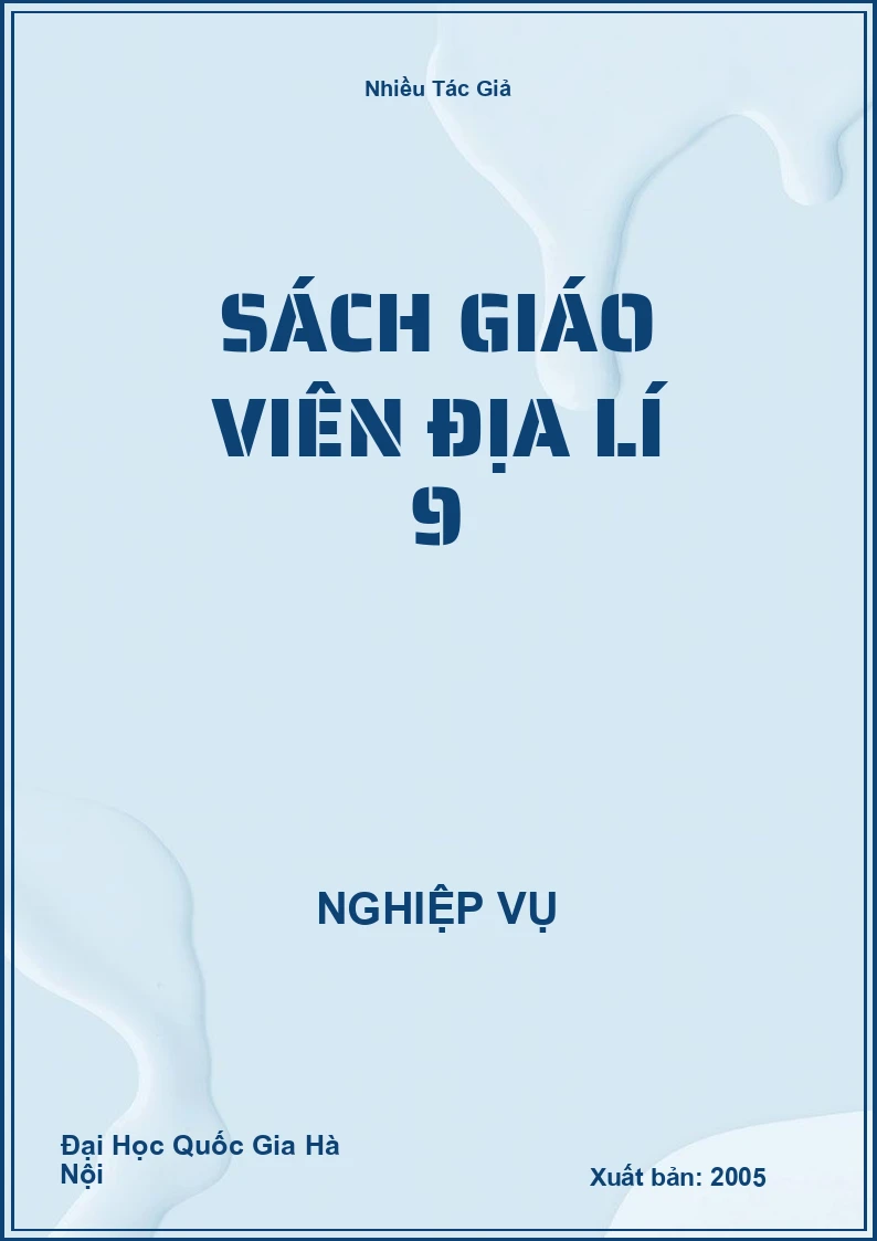 Sách Giáo Viên Địa Lí 9