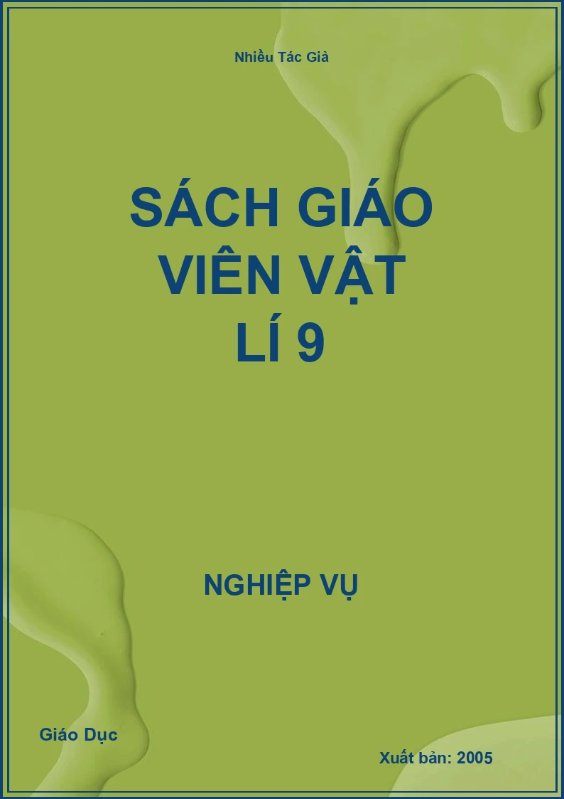 Sách Giáo Viên Vật Lí 9