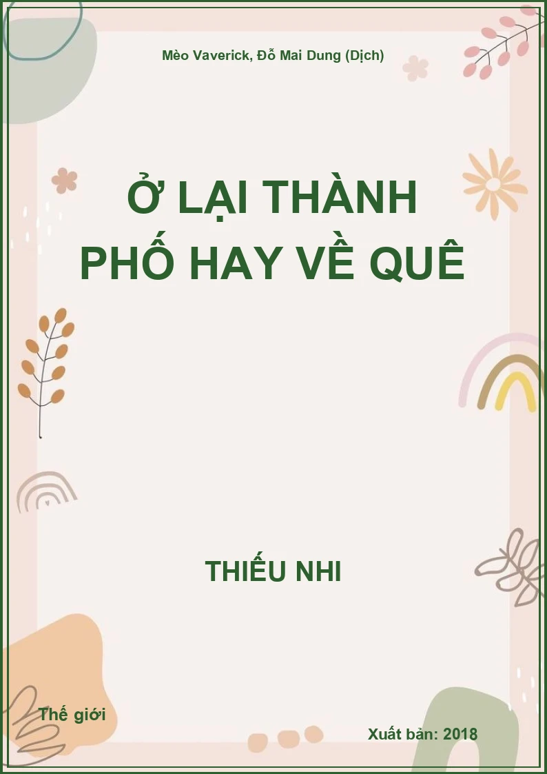 Ở lại thành phố hay về quê