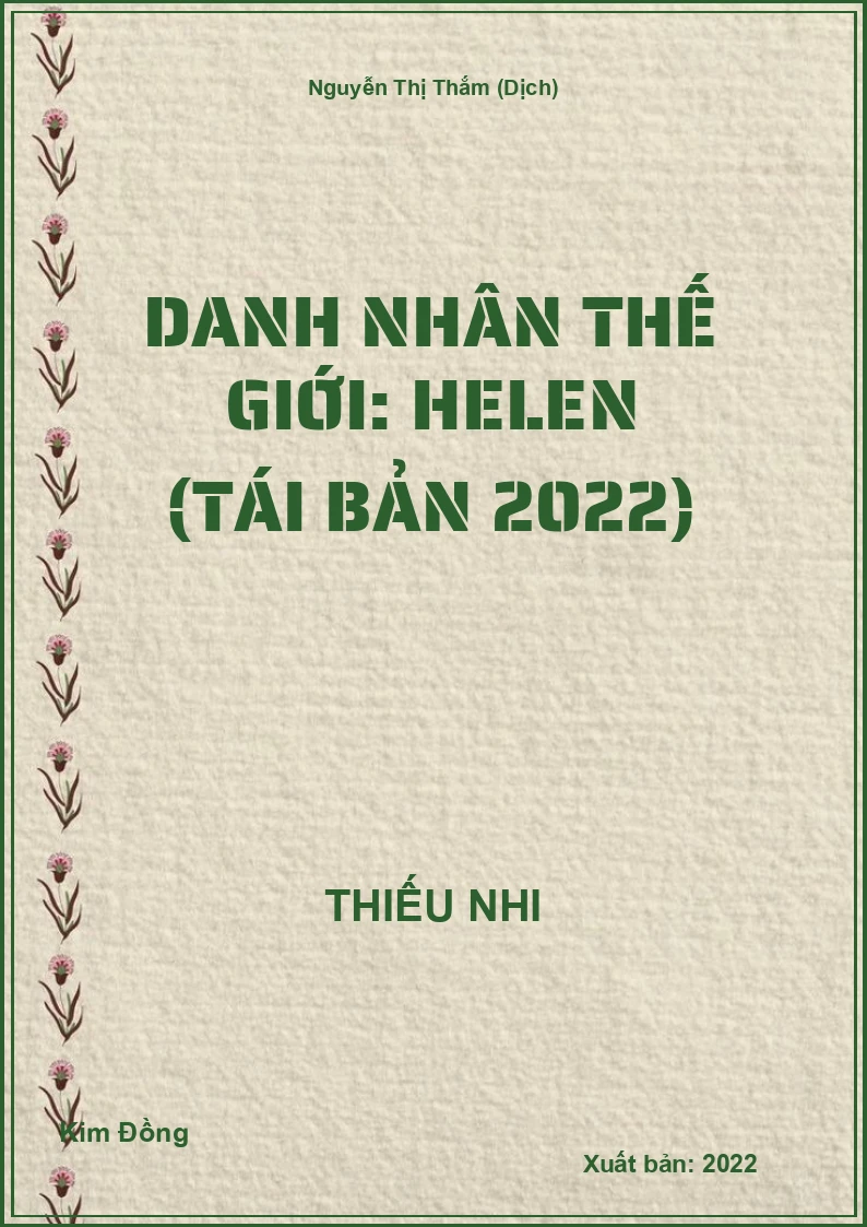 Danh nhân thế giới: Helen (tái bản 2022)