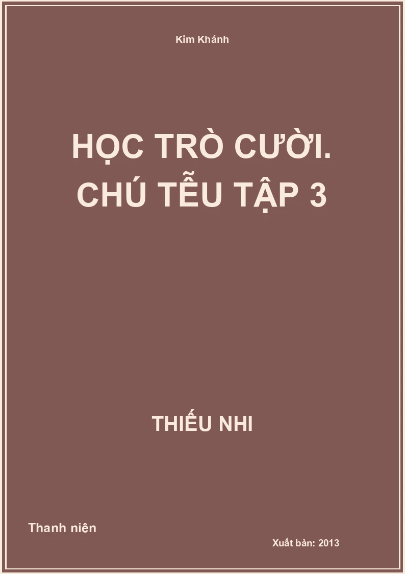 Học trò cười. Chú Tễu Tập 3