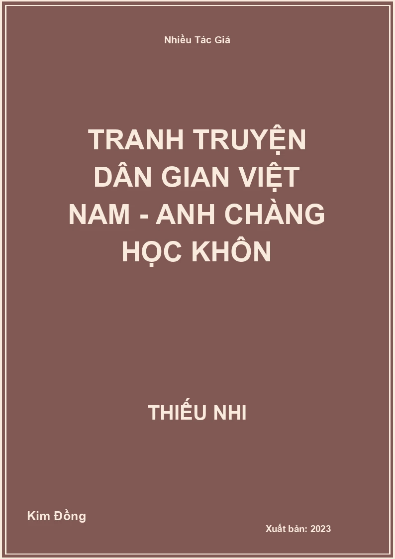 Tranh truyện dân gian Việt Nam - Anh chàng học khôn