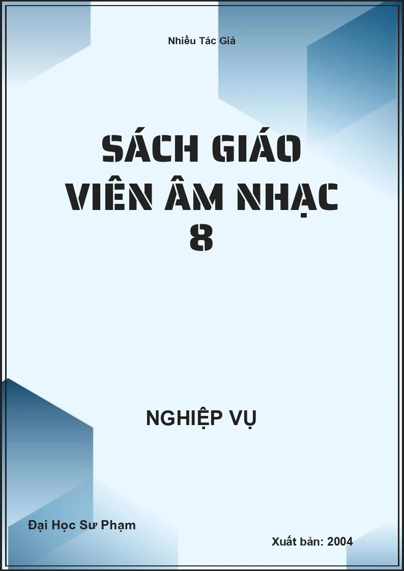 Sách Giáo Viên Âm Nhạc 8