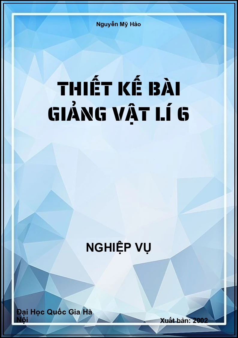 Thiết Kế Bài Giảng Vật Lí 6