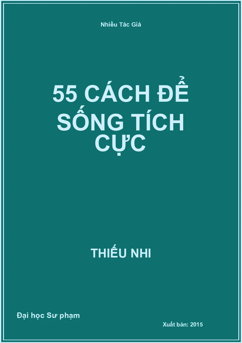 55 cách để sống tích cực