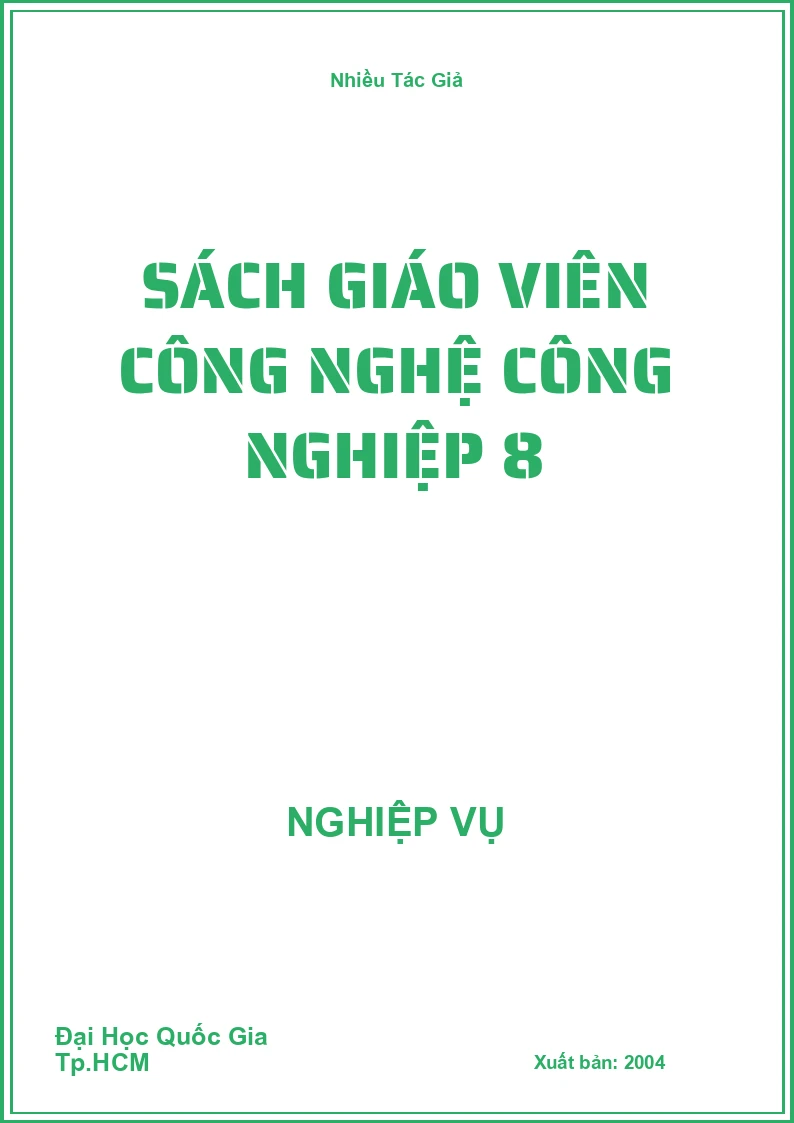 Sách Giáo Viên Công Nghệ Công Nghiệp 8