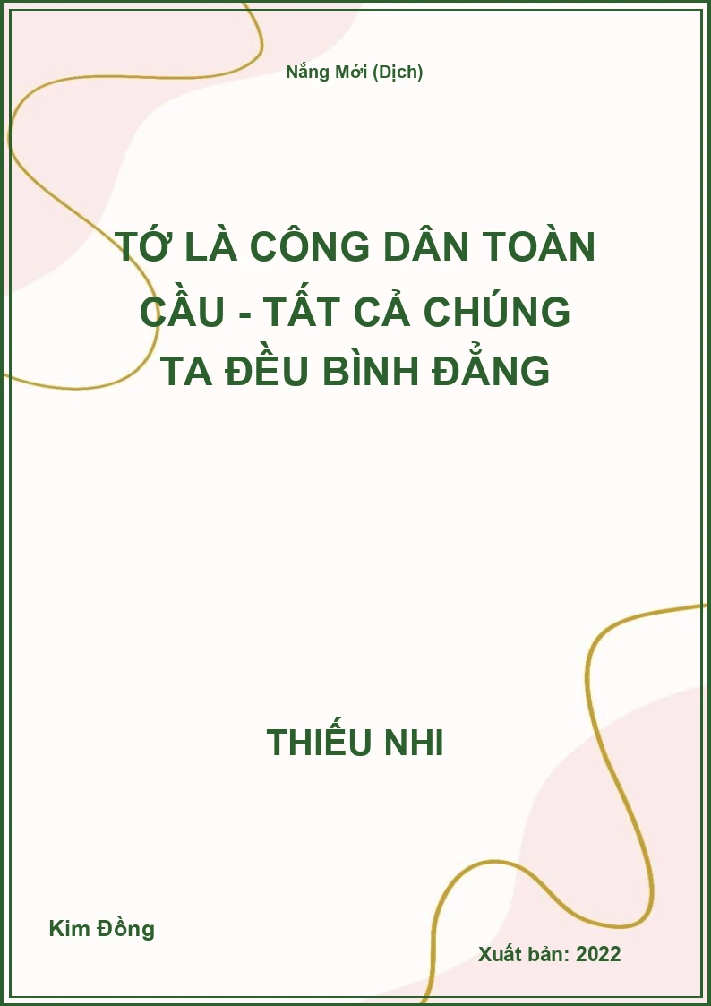 Tớ là công dân toàn cầu - Tất cả chúng ta đều bình đẳng