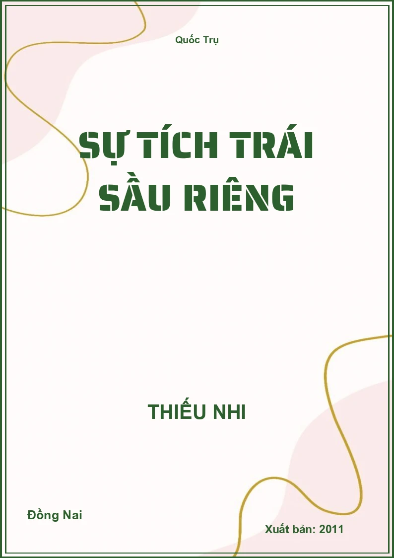 Sự tích trái sầu riêng